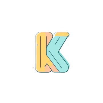 An Illustration Of The Letter K Vector, A Lineal Icon Depicting Arrow Free On White Background ...