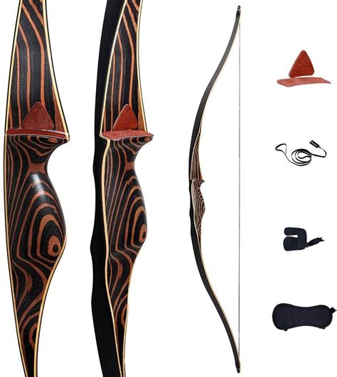 Deerseeker Archery 54" Traditional Recurve Bow Hunting Longbow with ...