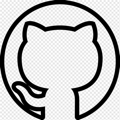 Компьютерные иконки GitHub Logo, Github, монохромный, оправа, черно-белый png | PNGWing