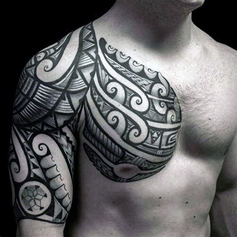 50 Tribal Chest Tattoos For Men - Masculine Design Ideas