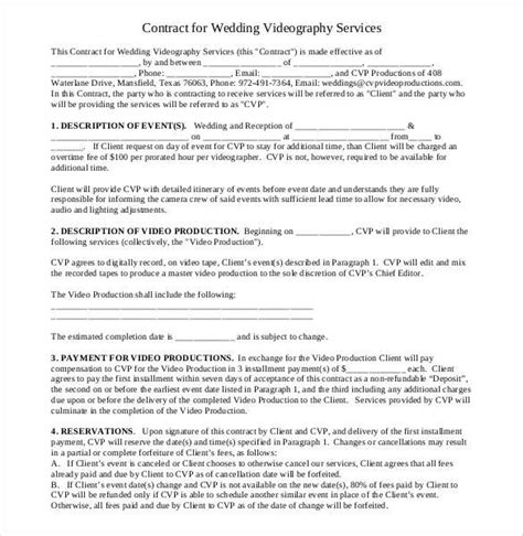 Videography Contract - 5+ Examples, Word, Pages, Google Docs, How To Write, PDF