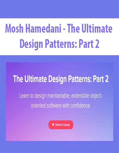 Mosh Hamedani â€“ The Ultimate Design Patterns: Part 2 - The Course Arena