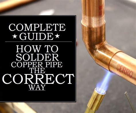 How to CORRECTLY Solder a Copper Pipe | Soldering copper pipe, Copper pipe, Copper tubing