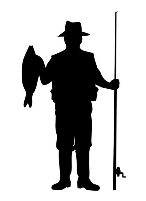 Fisherman Silhouette Svg