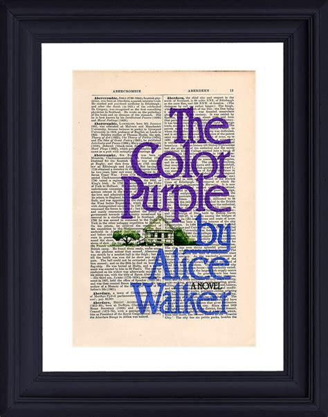 The Color Purple by Alice Walker Print on an Antique Page - Etsy