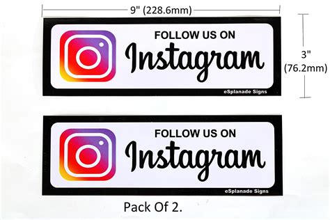 eSplanade Instagram Sign Sticker Decal (Size 9"x3") - StonKraft