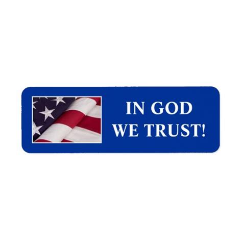 IN GOD WE TRUST! LABEL | Zazzle