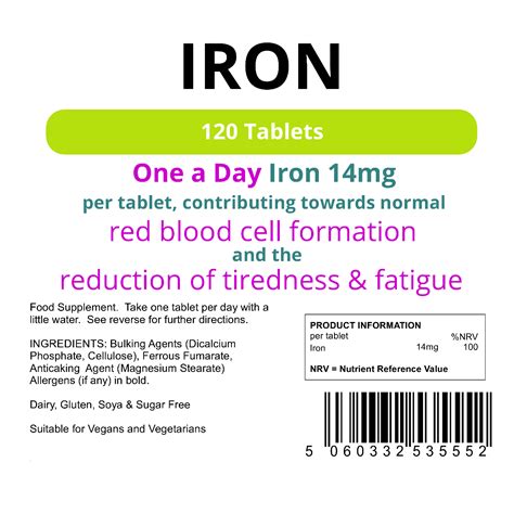 Iron Tablets - 14mg | Zoom Health