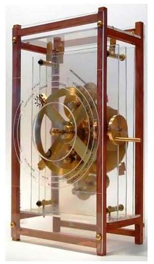 Replica of the Antikythera mechanism. The artifact was discovered within an ancient shipwreck ...