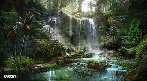 Waterfalls | Waterfall art, Fantasy art landscapes, Landscape concept