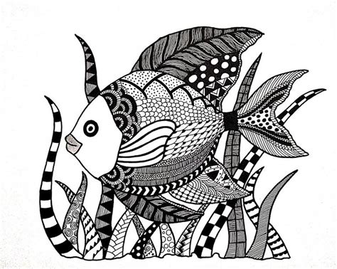 A Doodle Fish Drawing by Chami Karunathilaka | Saatchi Art