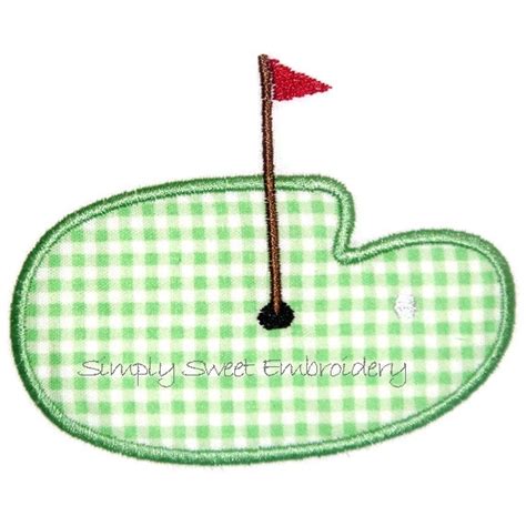 Golf Applique Machine Embroidery Design by SimplySweetEmbroider