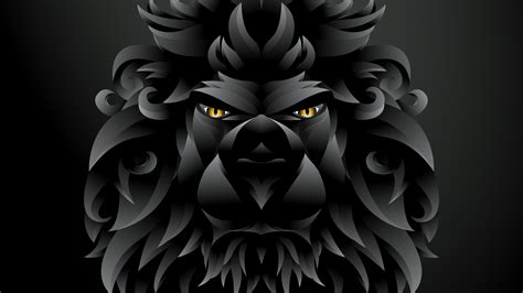 Dark Black Lion Illustration Wallpaper,HD Artist Wallpapers,4k Wallpapers,Images,Backgrounds ...