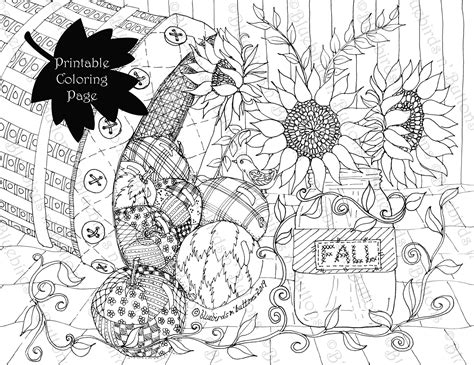 Coloring Page Printable Coloring Page September Coloring Fall Coloring ...