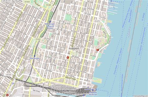 Hoboken Map United States Latitude & Longitude: Free Maps