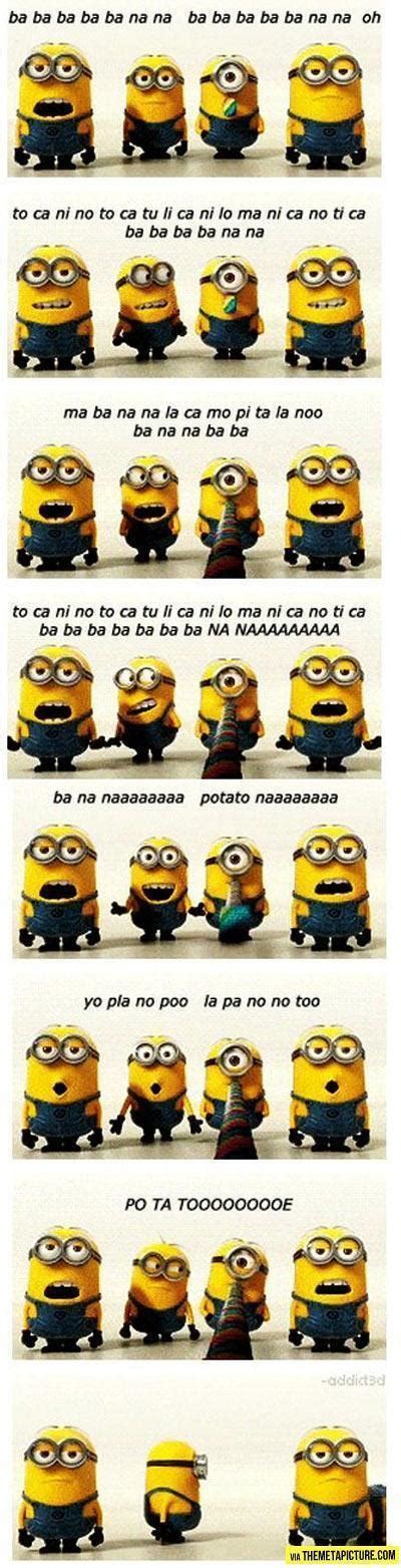 The minion banana song… | Minions funny, Minions banana song, Banana song