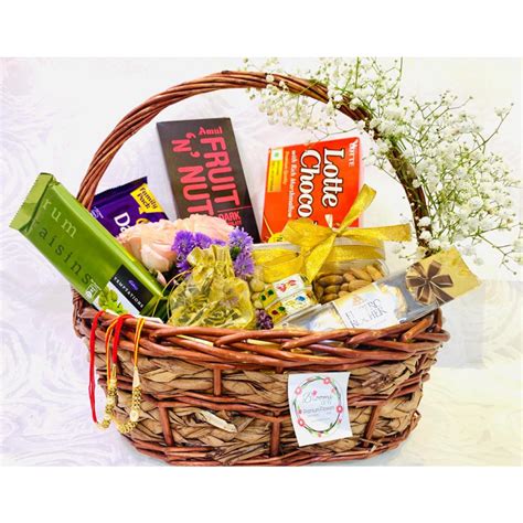 Be My Choco Pie Rakhi Gift Hampers | Chocolate Basket for Rakhi | Blooms Only