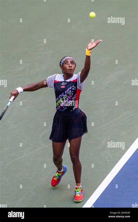 Coco Gauff (USA) competing at the 2022 US Open Stock Photo - Alamy