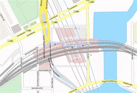 Hauptbahnhof Berlin Stadtplan mit Satellitenaufnahme und Unterkünften ...