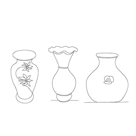 Premium Vector | Modern empty glass vase isolated on white background