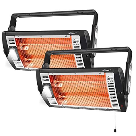 2 Packs -Electric Garage Heaters for Indoor Use, 1500W/750W Ceiling Mounted Radiant Heaters with ...