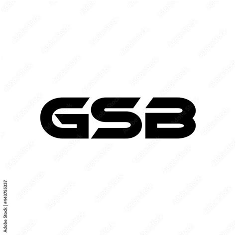 GSB letter logo design with white background in illustrator, vector logo modern alphabet font ...