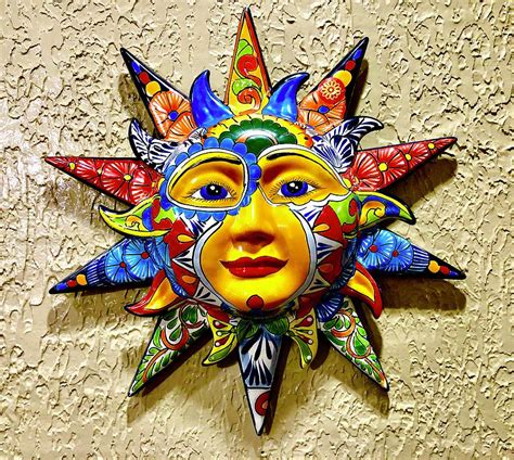 Talavera Sun Face Ceramic Photograph by Denise Mazzocco | Pixels