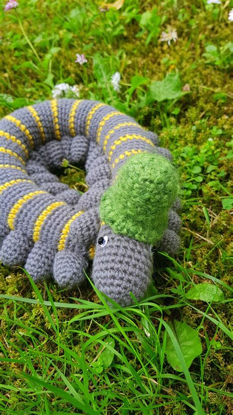 Crochet Worm Amigurumi Toy Crochet millipede Knitted | Etsy