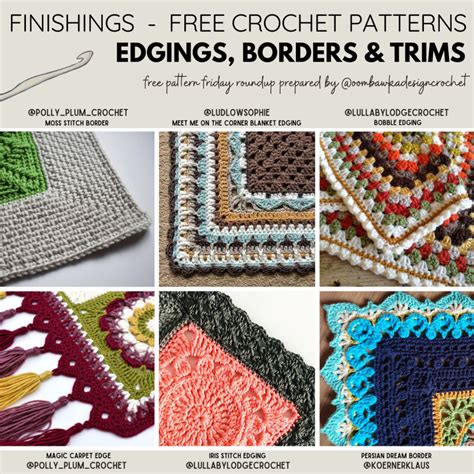 Beautiful Free Crochet Edging Patterns + Perfect Crochet Borders