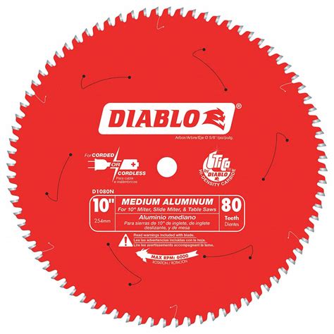 DIABLO Circular Saw Blade, Aluminum, Brass, Copper, Fiberglass, Non ...