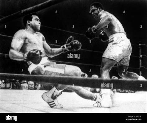 Muhammad Ali knocked down by Joe Frazier in their first title match in ...