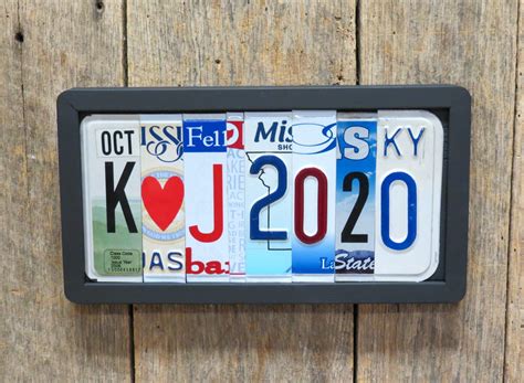 Black Custom License Plate Personalized Unique Wedding - Etsy