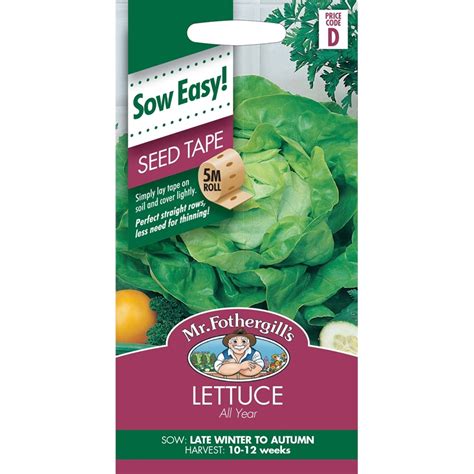 Mr Fothergill's All Year Lettuce Seed Tape | Bunnings Warehouse