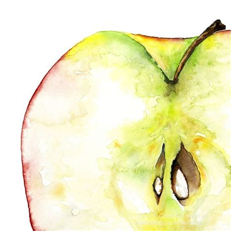 Image result for fruit watercolor | Apple art print, Apple art, Apple ...