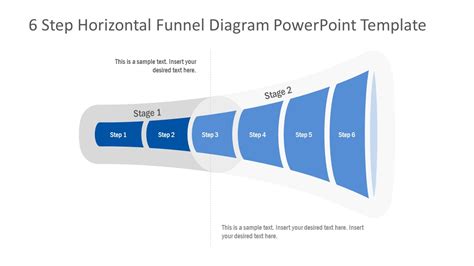 6-Step Horizontal Funnel Diagram for PowerPoint - SlideModel