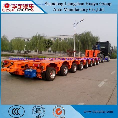 100 Ton Capacity Low Bed Semi Trailer with Engine - China 120t Trailer ...