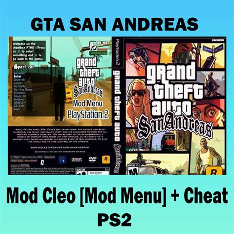 Jual Kaset PS2 GTA San Andreas MOD CLEO (Menu Mod) + Cheat | Shopee ...