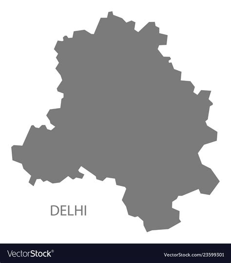 Delhi Map Outline With District Name Royalty Free Vector, 49% OFF