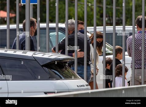 Lionel Messi arrives to his farewell press conference at Auditori 1899 at Camp Nou Stadium in ...