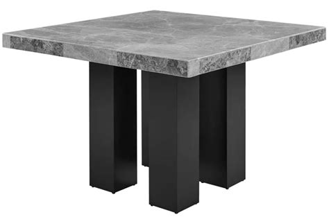 Camila Square Gray Marble Counter Height Table | Marble table top, White marble table top ...