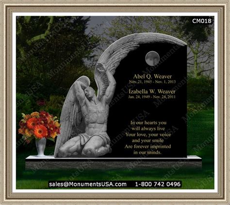 Couple Stone Grave | Cemetery Headstone For Couple | Two People ...