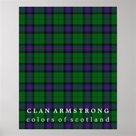 Clan Armstrong Colors of Scotland Tartan Poster | Zazzle.com