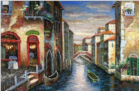 Venice oil painting,Venice oil paintings - Cities oil painting Rio Delle