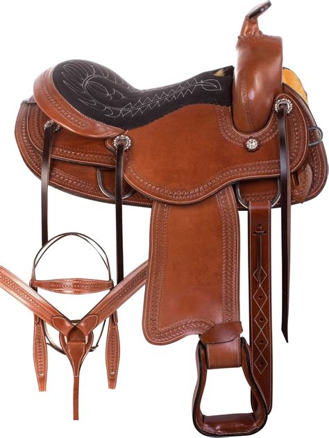 Amazon.com : AceRugs Western Saddle for GAITED Horses Premium Leather Comfy SEAT Pleasure Trail ...