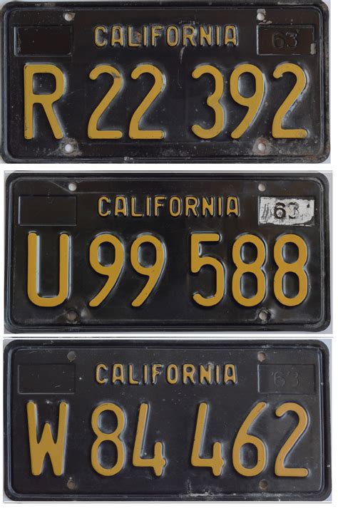 Black California License Plates - Classic License Plates