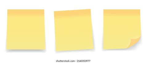 Realistic Set Yellow Paper Notes Isolated Stock Vector (Royalty Free) 2160353977 | Shutterstock