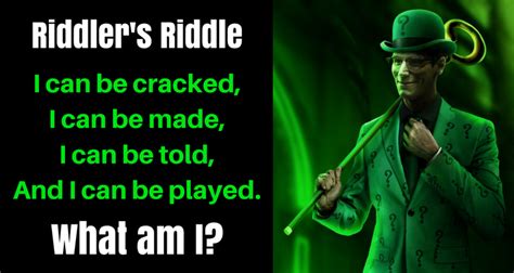 Riddler's Riddle: I Can Be Cracked - Bounding Into Comics