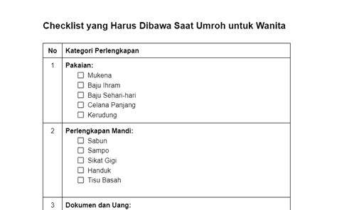 12+ Checklist Perlengkapan Umroh untuk Wanita - Ilfa Halal Tour