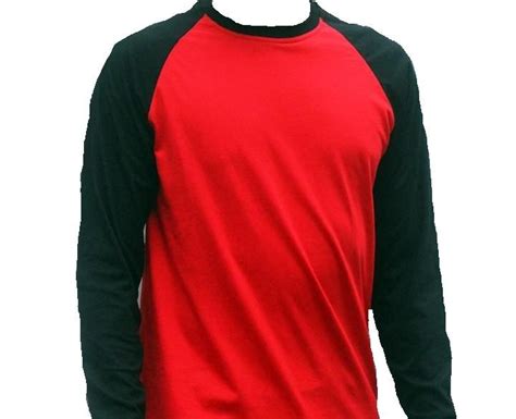 Kaos Polos Lengan Panjang Warna Merah | Ide Perpaduan Warna