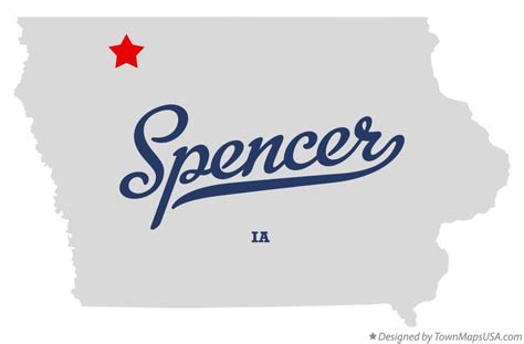 Map of Spencer, IA, Iowa